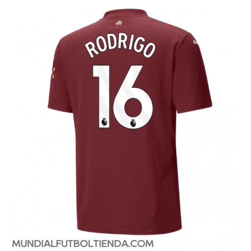 Camiseta Manchester City Rodri Hernandez #16 Tercera Equipación Replica 2024-25 mangas cortas